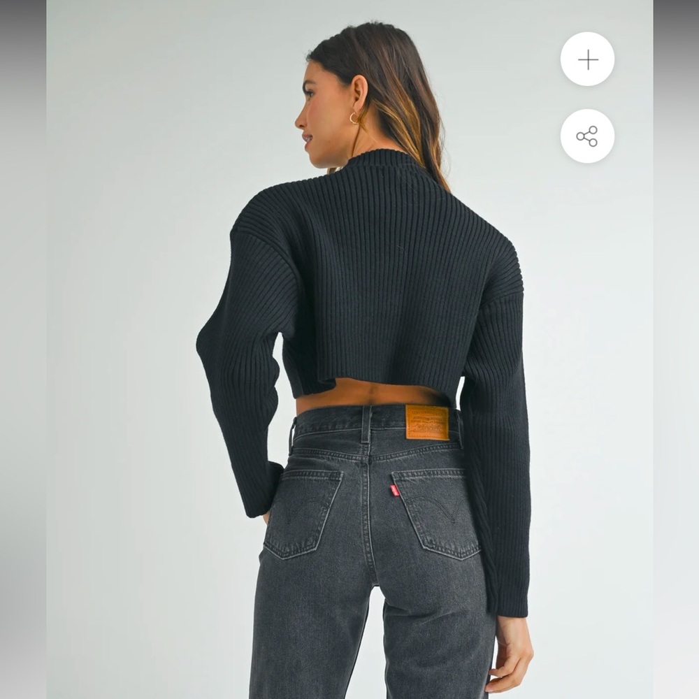 Mable Fenne Ribbed Cropped Sweater (size large!) - Picture 5 of 7